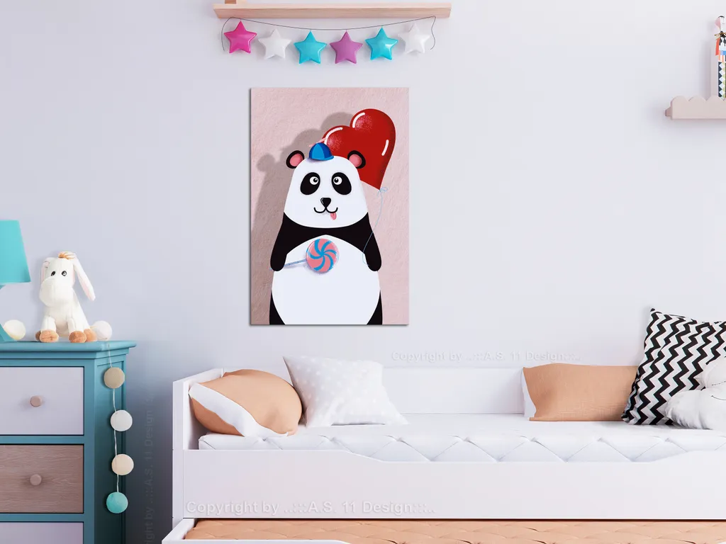 Vendita Quadro Panda su Tela 40x60 per Bambini - Alta Risoluzione - 2