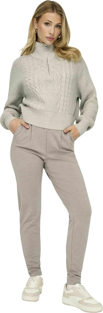 Pull en Maille Douce Beige Claro Only - Tricot Confortable Taille L