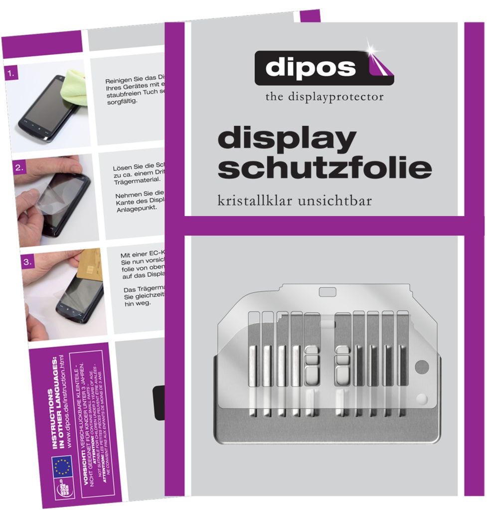 2x Schutzfolie für Siemens EQ6 100 Tropfblech klar Displayschutzfolie Folie Display Schutz dipos