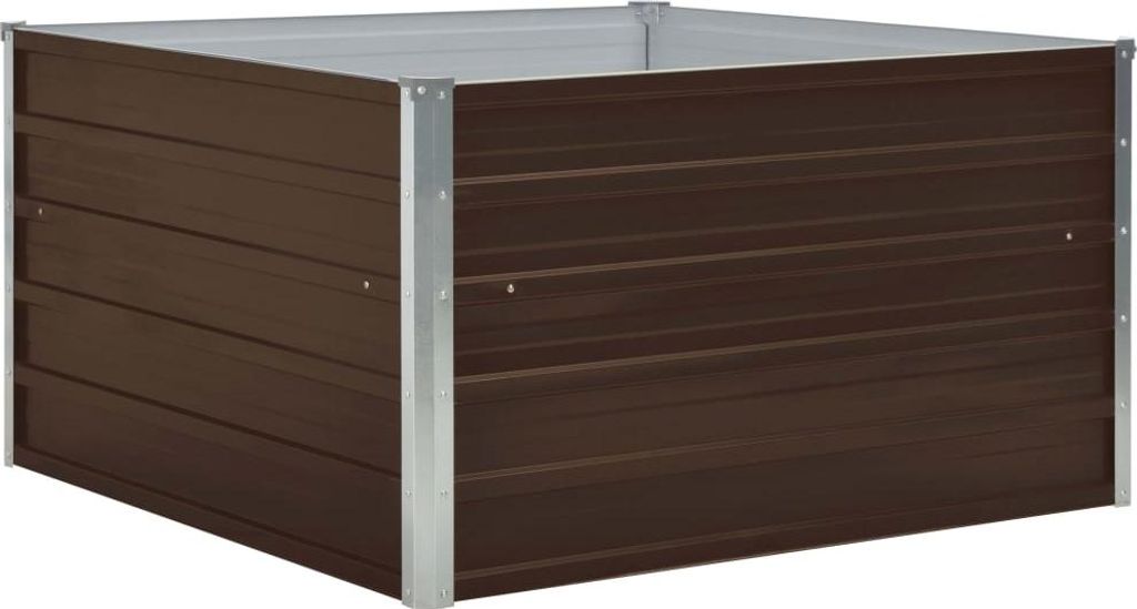 vidaXL Zvýšená posteľ 100 x 100 x 45 cm Pozinkovaná oceľ Obrázok produktu 