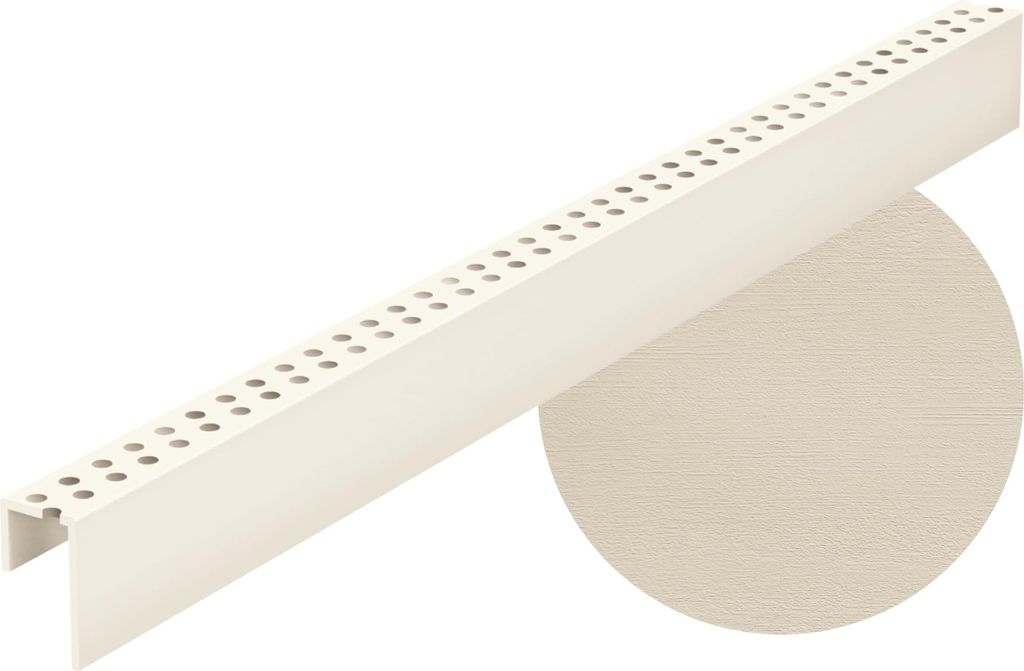 VOX KERRAFRONT Perforierte Leiste - Lüftungsprofil für Fassadenpaneele - PVC - UV-beständig - Mastic