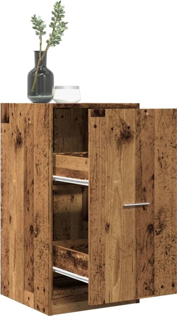 "2026 MODERNE"Apothekerschrank Altholz-Optik 40x41x77,5cm Holzwerkstoff Promotion641995 - Kommoden