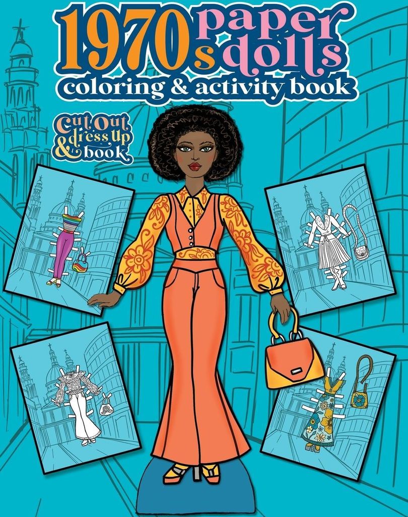 1970s Paper Dolls Coloring and Activity Book