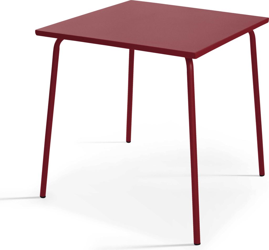 Quadratischer Gartentisch aus Metall Lila - Oviala Palavas