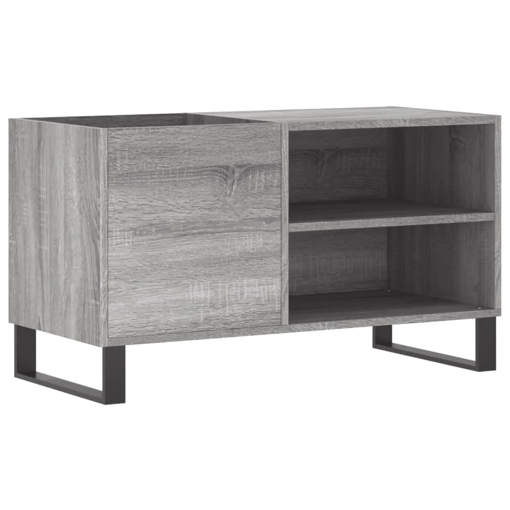 SYFAX™ Mobile Porta Dischi Grigio Sonoma 85x38x48 cm Legno Multistrato
