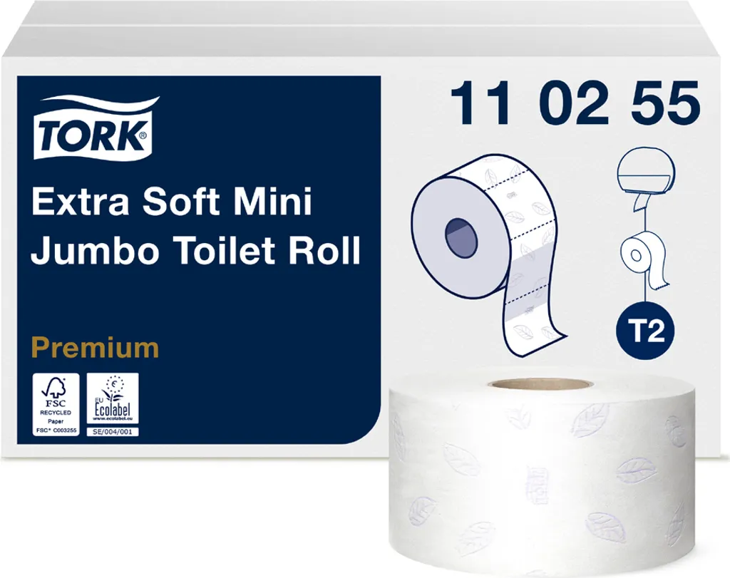 Papier toilette TORK anti-gaspillage Mini Jumbo 3 plis 120m lot de 12