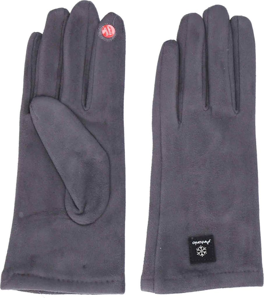 Antonio Kuschelige Damenhandschuhe mit Innenfutter  grau : Produktbild 