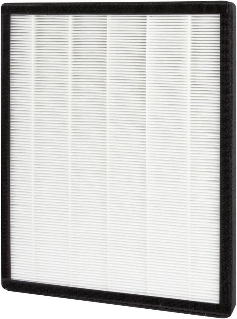 A close-up, studio shot of a HEPA air filter.
