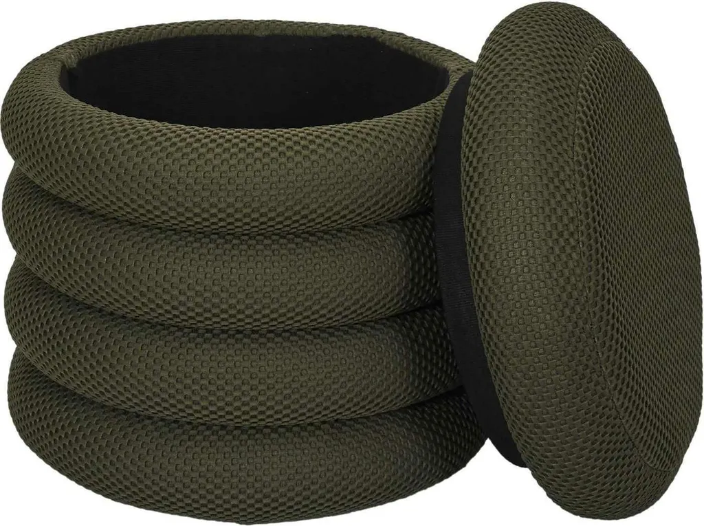 Pouf Gain de Place Vert - Siège d'Appoint Robuste pour Petits Espaces