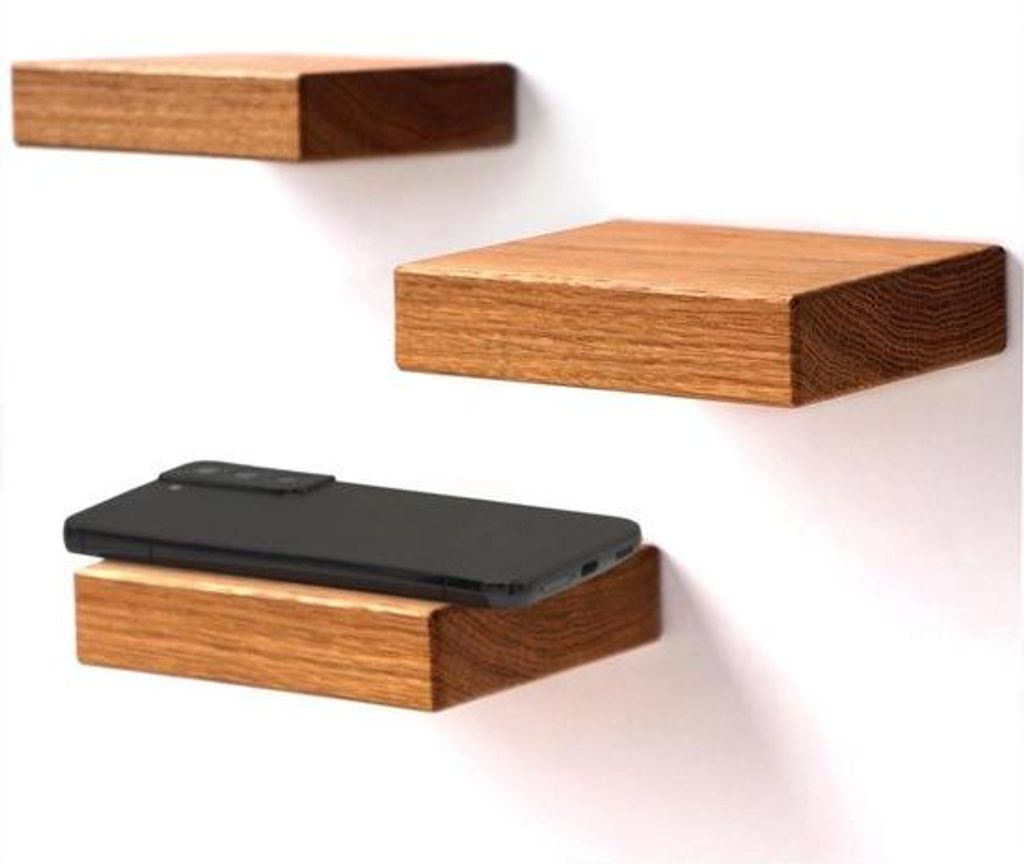 Mini Holzregale Set 3 Teile Eichenholz