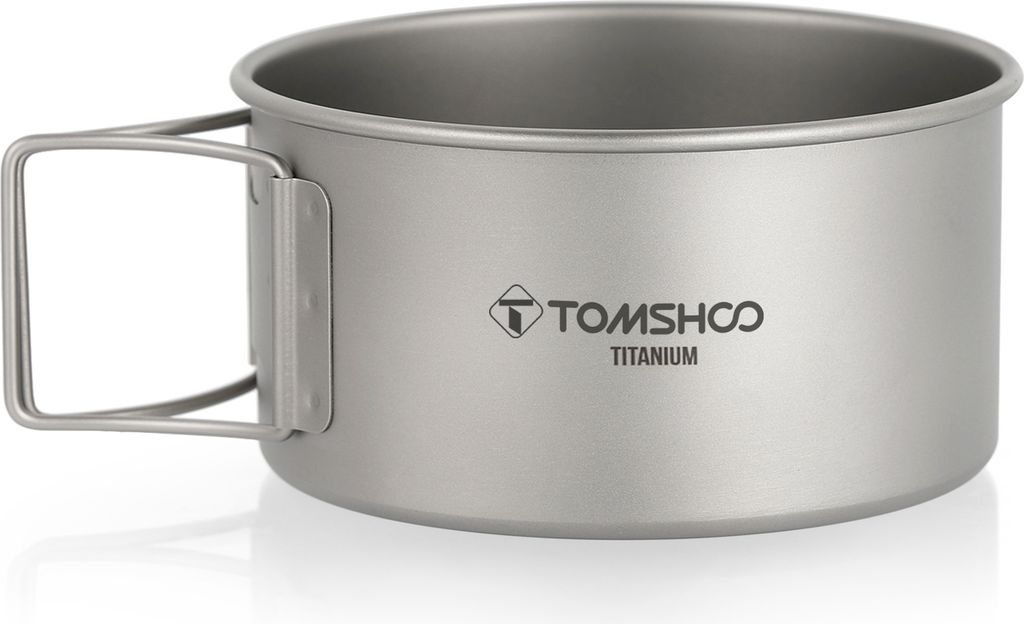 Titan-Schuessel mit klappbaren Griffen, Essensbehaelter fuer Abendessen im Freien, Camping, Wandern, Rucksackreisen