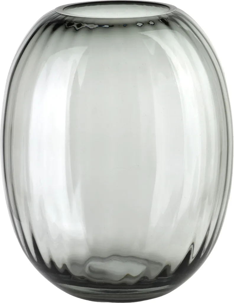 Grand vase décoratif en verre gris Serenite pour compositions florales
