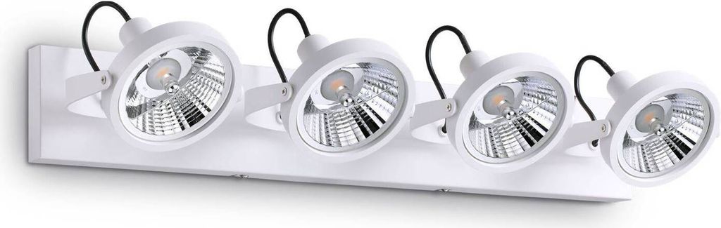 Ideal Lux GLIM GU10 Deckenleuchte 4x dimmbar Weiss Produktbild 