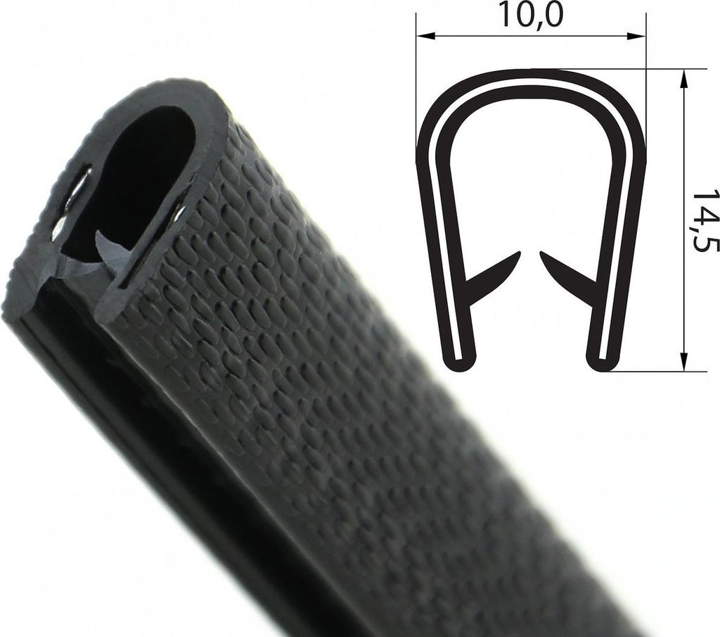 KS1-4S-M Kantenschutzprofil Schwarz-matt Klemmbereich 1-4 Produktbild 