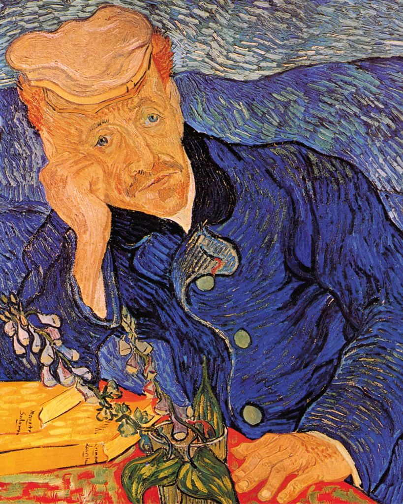 Vincent Van Gogh Kunstdruck Bild - Bildnis Von Doktor Gachet, 1890 (50 x 40 cm)
