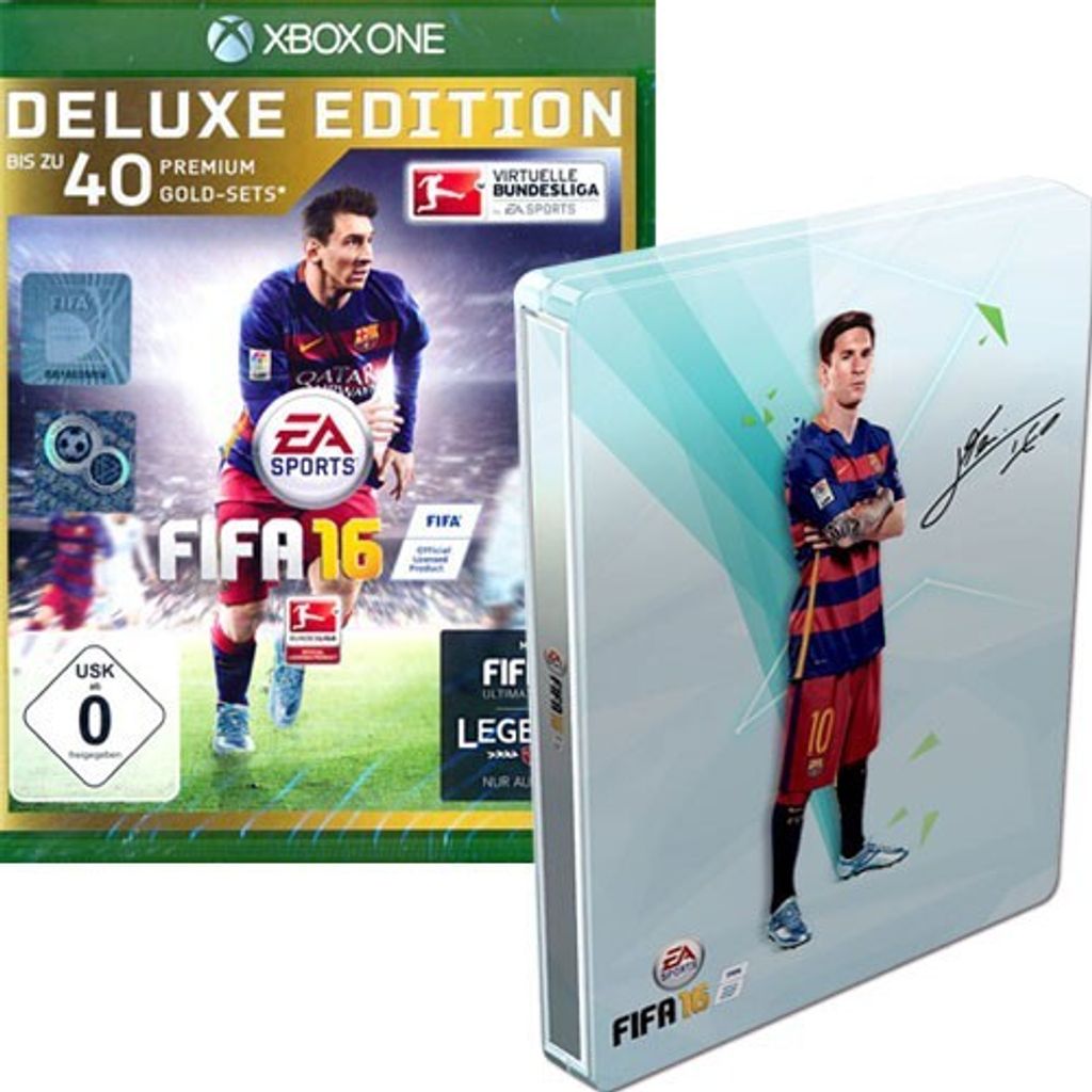 FIFA 16 Deluxe Edition für Xbox One mit Steelbook (Gold-Sets abgelaufen)