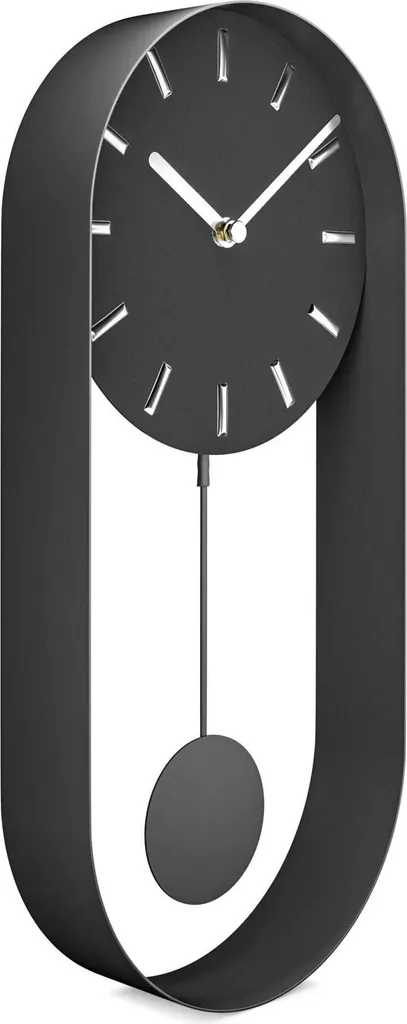 Mebus 12931 Noir Pendule à Quartz - Horloge Murale Précise de 25 cm - 2