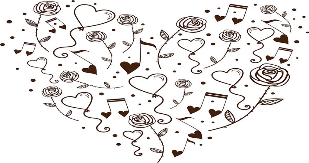 Tulup Leinwandbild - 125x50 cm - Wandkunst - Drucke auf Leinwand - Leinwanddruck - Teenager - Braun - Herz