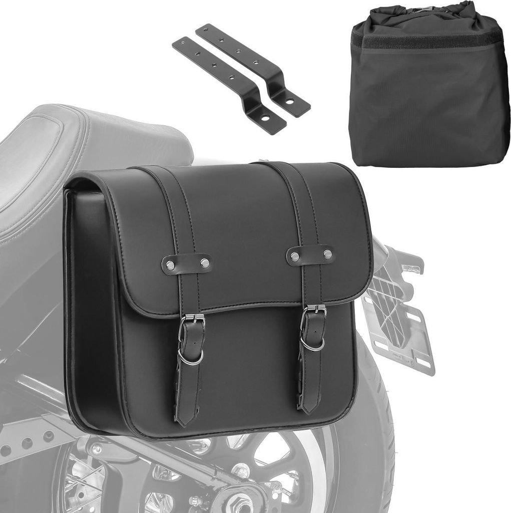 Set Satteltasche mit Innentasche für Chopper und Cruiser + Haltesatz R