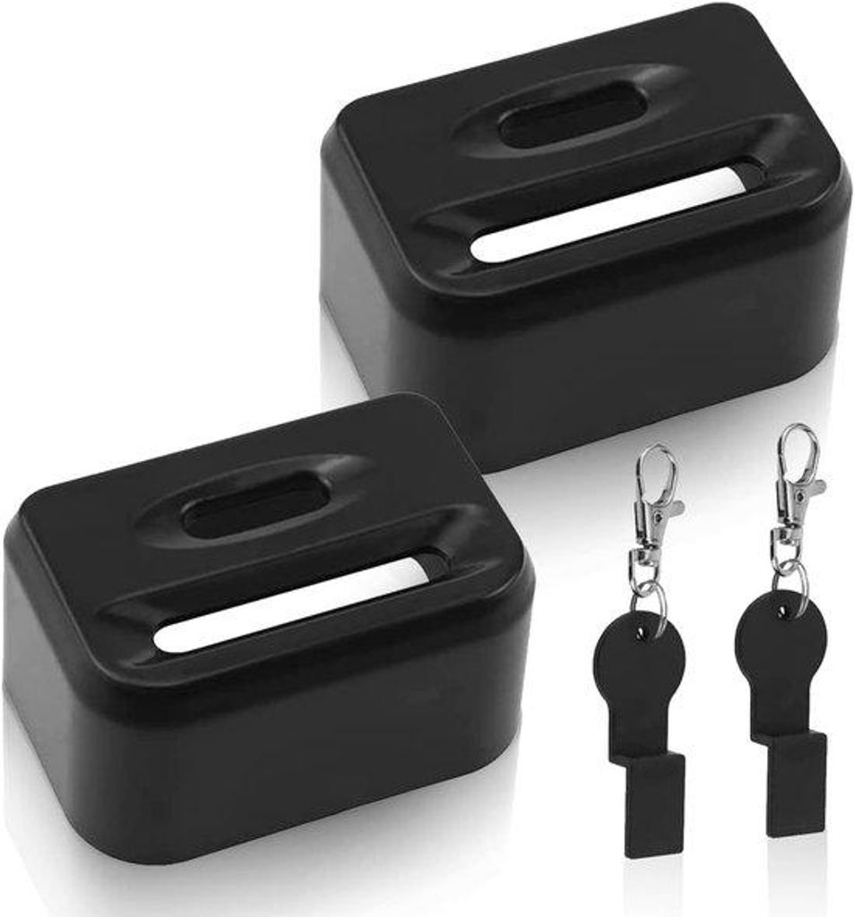 Kinderautogordelhalter - 2er Set - Universal - Sicherheitsgurt - Schutz vor ungewolltem Losmachen - schwarz