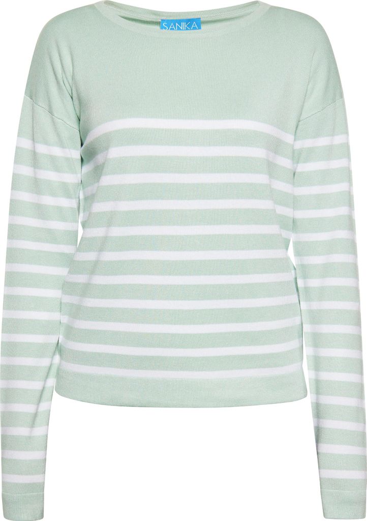 SANIKA damen pullover - mint weiss, L
