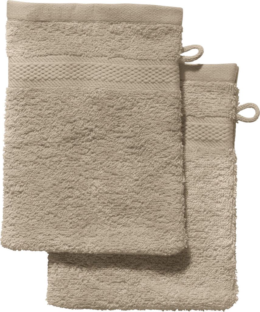 REDBEST Waschhandschuh Chicago" 2er-Pack taupe 15x21 cm"