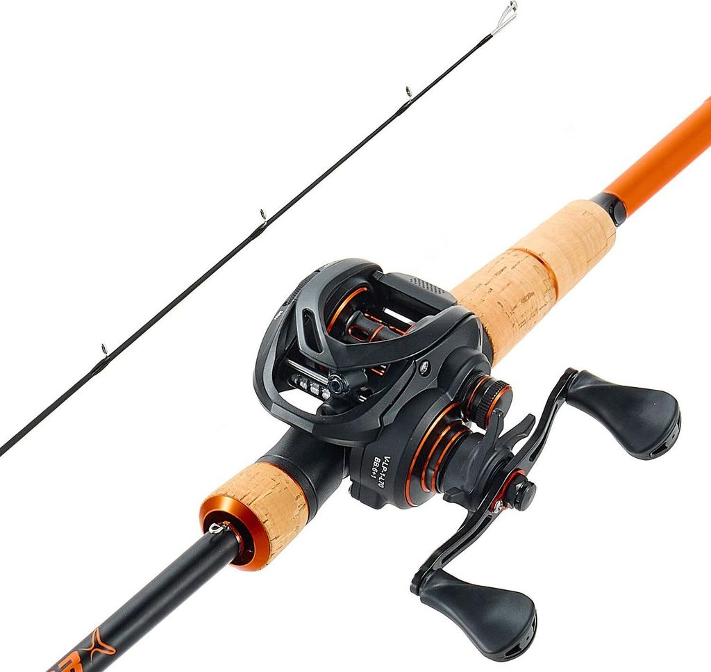 Kombination aus Rute und Angelrolle, IM7-Kohlefaser-Baitcasting-Rute und Rolle, Bass-Angelrute mit 7+1 BB-System, Übersetzungsverhältnis 7,0:1, K...