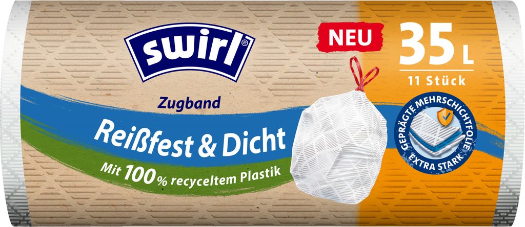 Fodera per cestino Swirl 219060 con coulisse 35l 11pz Immagine del prodotto 