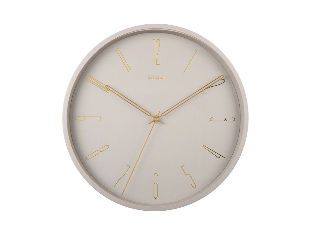 A wall clock on a white background.