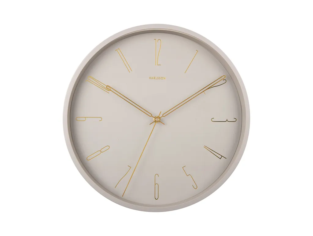 Horloge Murale Design Karlsson Belle Numéros - Pendule Déco Gris Chaud