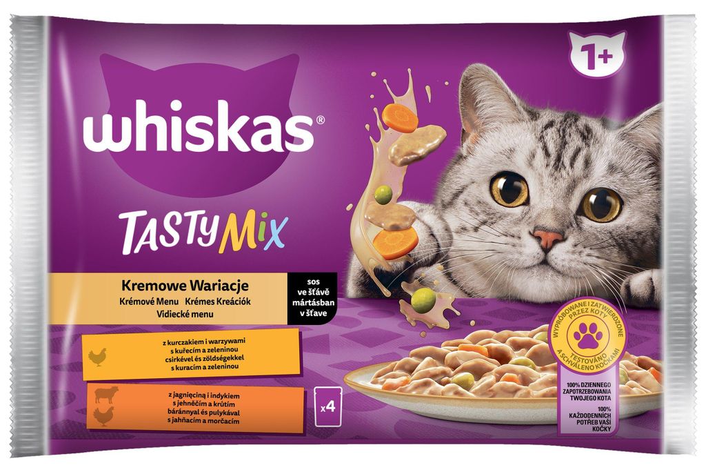 Whiskas Tasty Mix Cremige Variationen in Soße für Katzen 4 Produktbild 