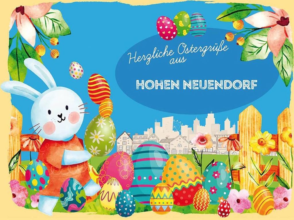 vianmo Holzschild 30x40 cm Ostern Ostergrüße HOHEN NEUENDORF