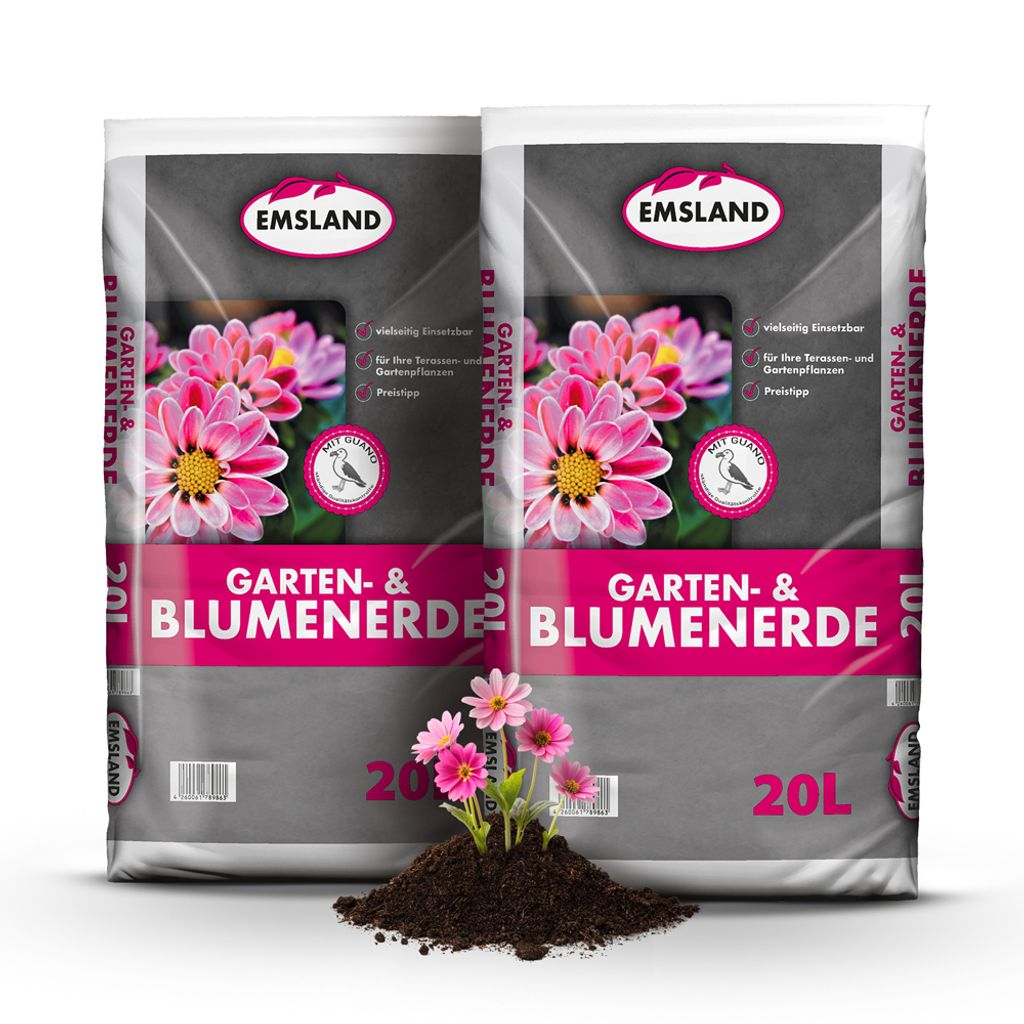 Emsland Garten & Blumenerde 2 x 20 L Produktbild 