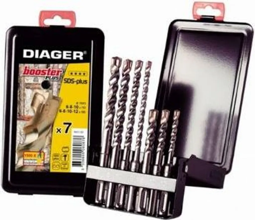 Coffret de Perçage Béton Armé SDS-Plus DIAGER Ø6 8 10 12mm - 113D