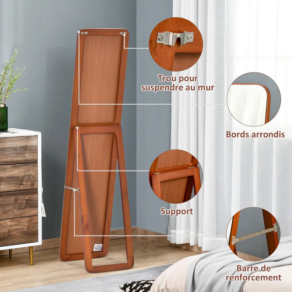Miroir pour dressing et chambre 160 cm - Solution gain de place et style