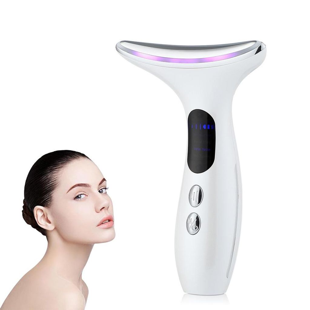 Gesichtshalsmassagegerät, 3-in-1, elektrisches Gesichtsmassagegerät