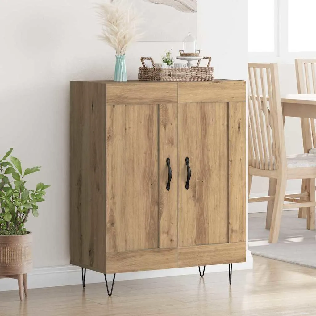 Credenza Artisan in rovere 69,5 x 34 x 90 cm in legno composito e ferro - 3