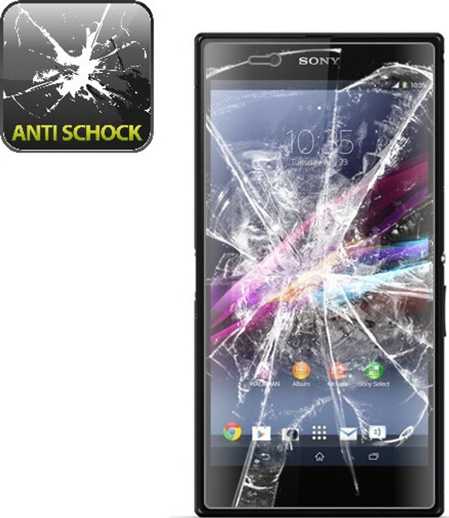 4x Panzerfolie für Sony Xperia Z Ultra ANTI-SCHOCK Displayschutzfolie HD KLAR