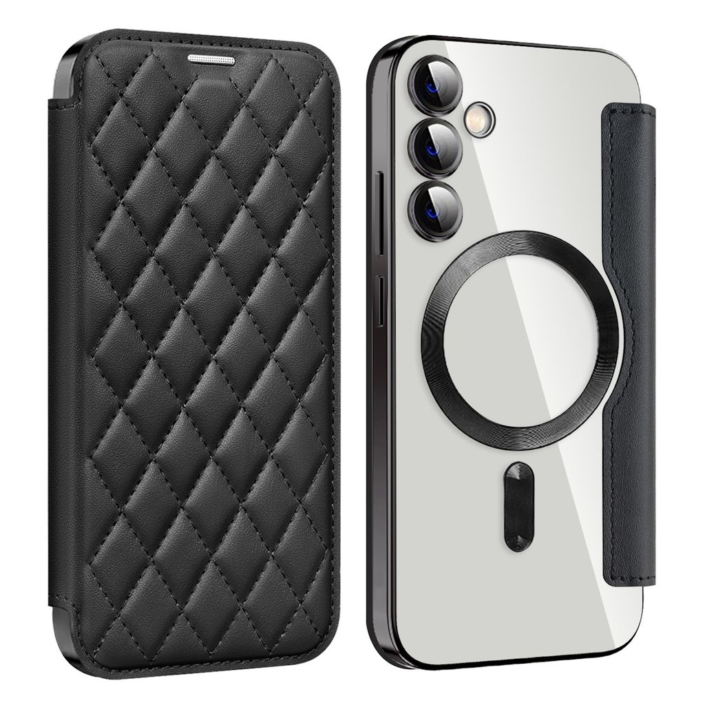 Für Samsung Galaxy S23 FE 360 Grad Full Body Magsafe RFID Anti Datenklau Kunst Leder Hülle Tasche Smart Cover