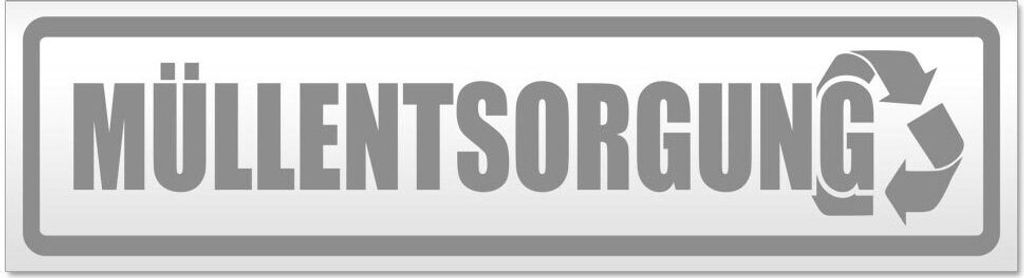 Kiwistar - Autoaufkleber - Grau - 30 x 8 cm - Müllentsorgung - Hinweis Aufkleber Sticker für Auto, Kfz, Fahrrad, PKW, LKW