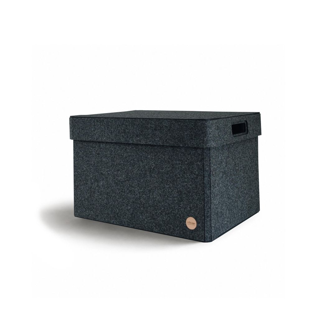 Aufbewahrungsbox CLASSIC Filz 40 x 30 x 25 cm mit Deckel in Produktbild 