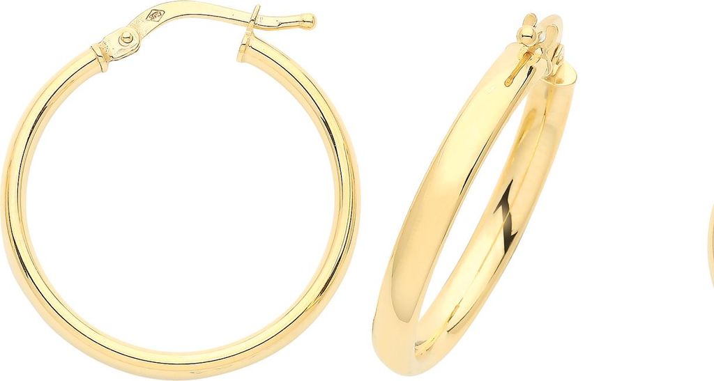 Edle 9 Karat (375) Gold Damen - Paar Creolen - 20mm; TRS37520MM20