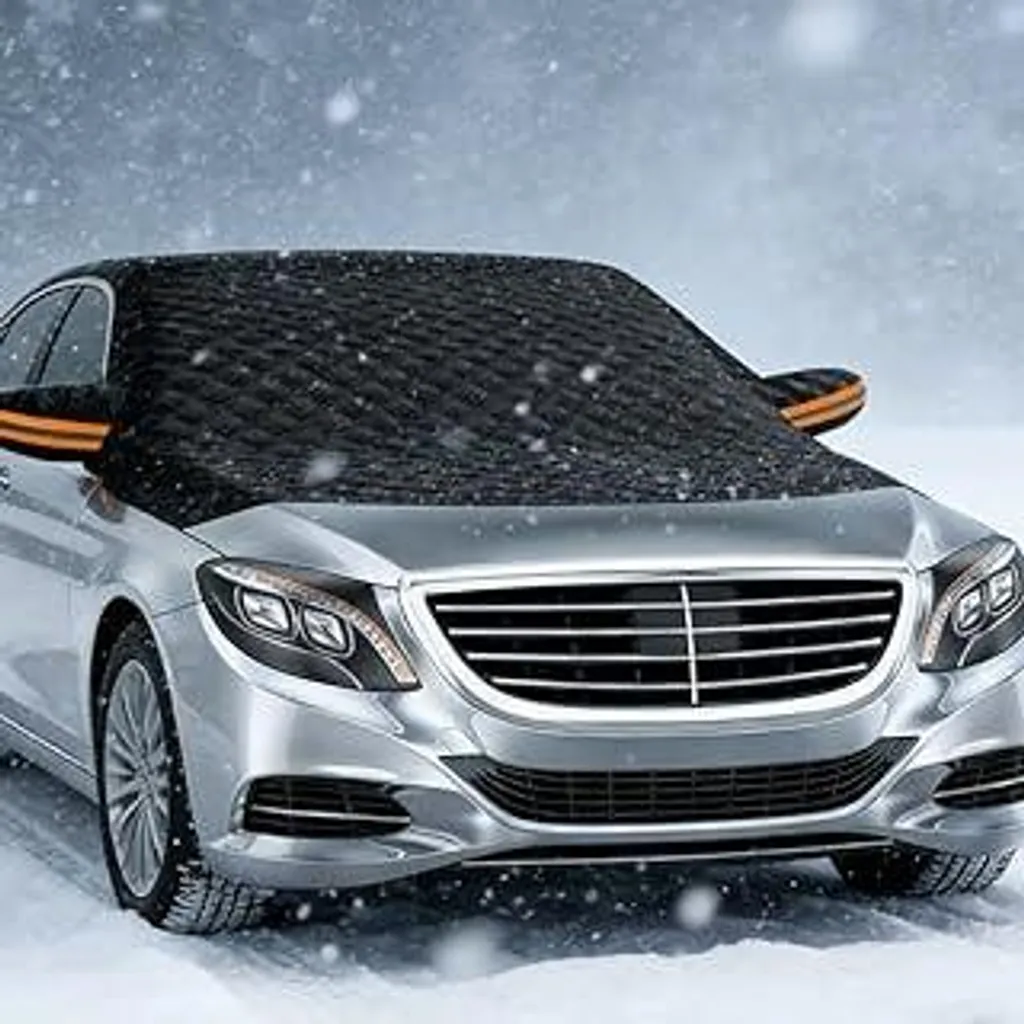 Copertura Per Parabrezza Invernale, Protezione Da Ghiaccio E Neve, Misura XL Larghezza 115-134 Cm, Altezza 85 Cm, Adatta Per Opel Corsa C E Molti Altri Modelli, Lavabile Fino A 40°C