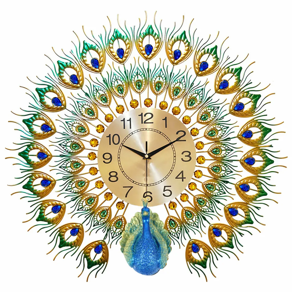 Pfau Pfau Rahmenlose Randlose Wanduhr Für Geschenke Oder