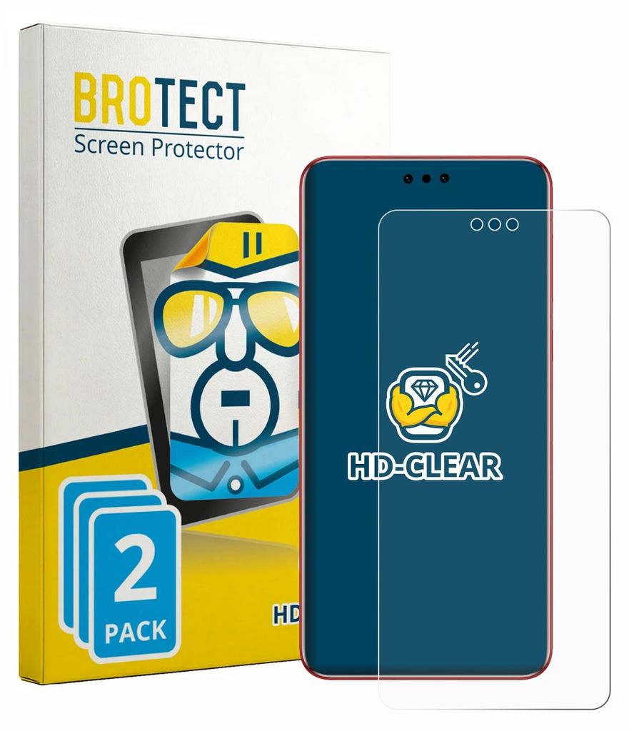 2x Für Huawei Mate 60 RS Ultimate Schutzfolie BROTECT Displayschutz Display Schutz Folie Klar Transparent