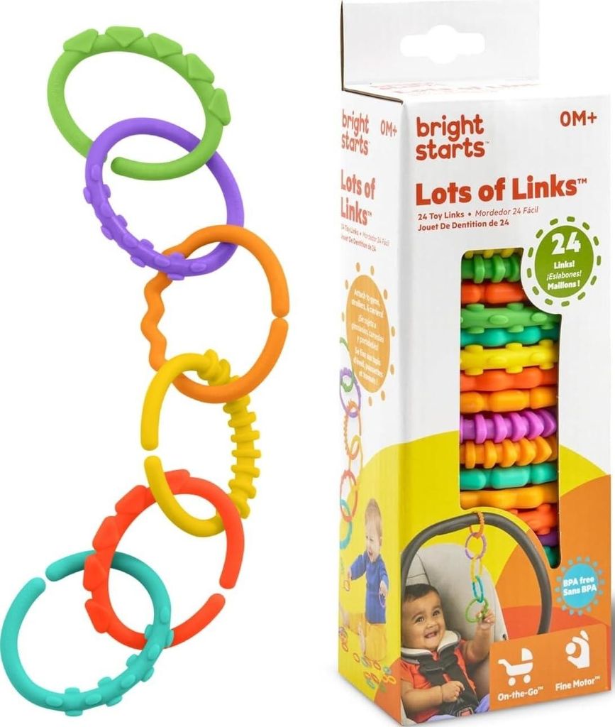 BRIGHT STARTS 8664 LOTS OF Links Kunststoff-Beißring Produktbild 
