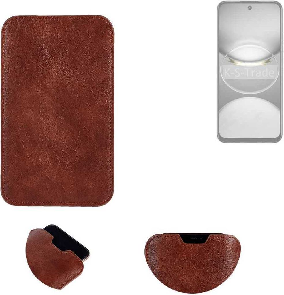 K-S-Trade Schutzhülle Handyhülle kompatibel mit Tecno Spark 30C Handytasche Kunstleder Sleeve in braun