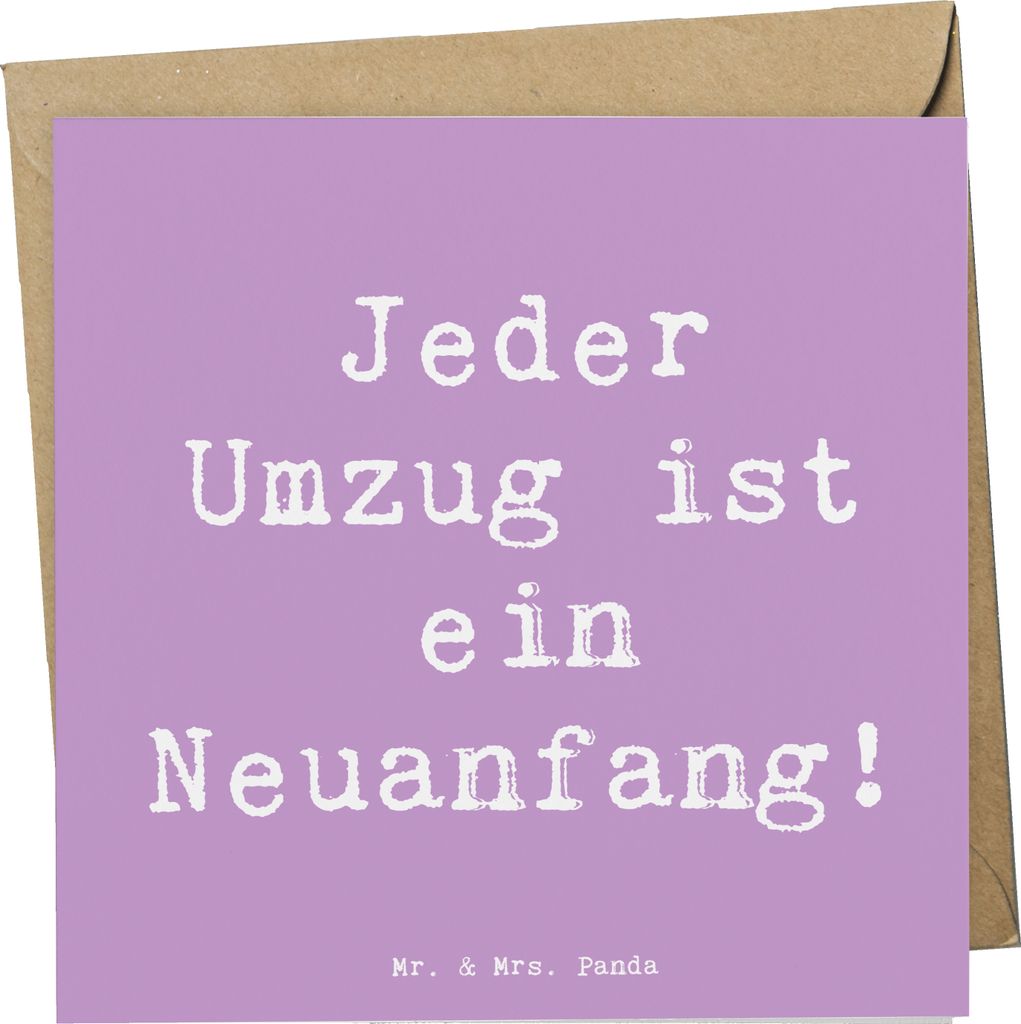 Mr. & Mrs. Panda Grußkarte Spruch Umzug Neuanfang - Produktbild 