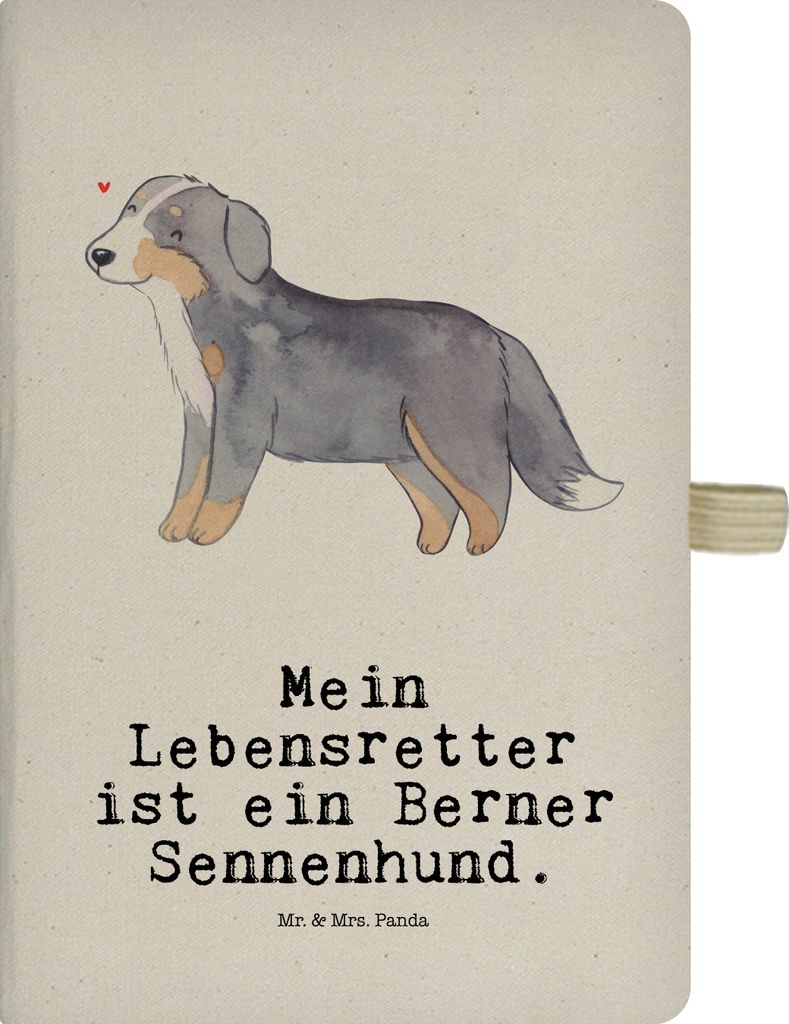 Mr. & Mrs. Panda Tagebuch Berner Sennenhund Lebensretter - Transparent - Geschenk, Dürrbächler, Kladde, Skizzenbuch, Journal, notizbuch, Adressbuch
