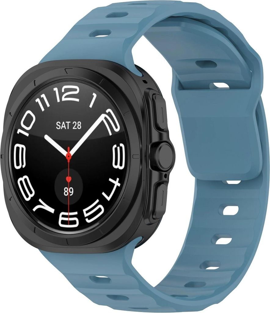 Bizon Armbanduhr Silikon G für Galaxy Watch Ultra 47 mm, Blau